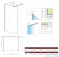 Radaway Modo New IV kabina Walk-in 80x85 szkło przejrzyste 389584-01-01/389085-01-01