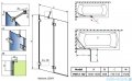 Radaway Essenza Pro Brushed Copper Pnd II parawan nawannowy 140cm lewy szczotkowana miedź 10102140-93-01L