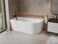 The North Bath Calia wanna wolnostojąca przyścienna lewa 170x80cm + syfon Klik-klak 6845-1701L