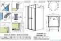 Radaway Eos DWD+2S kabina prysznicowa 70x80x70 przejrzyste 13799400-01/13799448-01/13799448-01