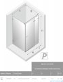New Trendy Avexa kabina prostokątna 90x80x200 cm przejrzyste prawa EXK-1470