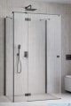 Radaway Essenza Brushed GunMetal Kdj+S kabina 75x80x75cm lewa szczotkowany grafit 1384049-01-01/1385021-92-01L/1384049-01-01