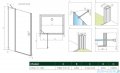 Radaway Nes Dwj II drzwi wnękowe 100cm lewe szkło przejrzyste 10036100-01-01L