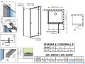 Radaway Essenza New Kdj kabina 80x70cm prawa szkło przejrzyste 385043-01-01R/384048-01-01