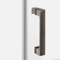 New Trendy Nesta Gunmetal Brushed kabina 110x70x200 cm prawa wspornik równoległy grafit szczotkowany/szkło przejrzyste K-4744