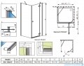 Radaway Kabina prysznicowa Almatea KDJ 100x75 prawa szkło grafitowe 32145-01-05NR