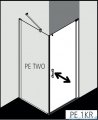 Kermi Pega drzwi wahadłowe 1-skrzydłowe 75 cm prawe przejrzyste PE1KR07520VPK
