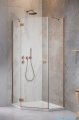 Radaway Essenza 8 Brushed Copper Ptj kabina pięciokątna 90x100cm lewa szczotkowana miedź 10490000-93-01L/10490700-01-01