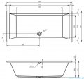 Riho Lusso 190x90cm wanna prostokątna z hydromasażem Pneumatic S2 prawa + nogi + syfon BA99-PNES2-P