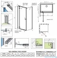 Radaway Fuenta Kdj kabina 90x90cm lewa chrom połysk szkło przejrzyste 1384044-01-01L/1384050-01-01
