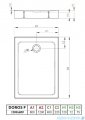 Radaway Doros F Compact Stone brodzik 120x80 kaszmirowy SDRFP1280-05-84S