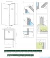 Radaway Nes Kdj I kabina 80x100cm prawa szkło przejrzyste 10022080-01-01R/10039100-01-01
