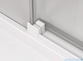SanSwiss Cadura White Line drzwi przesuwne 130cm jednoskrzydłowe prawe z polem stałym profile biały mat CAS2D1300907
