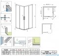 Radaway Idea Black Kdd kabina 100x75cm czarny mat/szkło przejrzyste 387062-54-01L/387066-54-01R