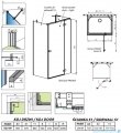 Radaway Fuenta Kdj+S kabina 75x90x75cm prawa chrom połysk szkło przejrzyste 1384049-01-01/1384020-01-01R/1384049-01-01