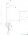 Omnires Y bateria umywalkowa 23 cm złoty szczotkowany Y1212CGLB