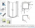 Radaway Kabina prysznicowa Almatea Kdd 90x100 szkło intimato 32183-01-12N
