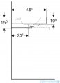 Geberit iCon Umywalka nablatowa z otworem na baterię 90x48,5 cm 124590000