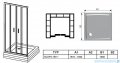 Ravak Blix BLDP4 drzwi prysznicowe 190cm białe transparent Anticalc 0YVL0100Z1