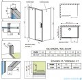Radaway Idea Kdj Brushed GunMetal kabina 140x90cm lewa szczotkowany grafit 387044-92-01L/387050-92-01R