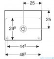 Geberit One Umywalka prostokątna bez otworu na baterię 50x41cm KeraTect 505.031.01.6