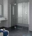 Kermi Filia Xp Drzwi wahadłowe 1-skrzydłowe z polami stałymi, prawe, przezroczyste KermiClean/ srebrne 110x200cm FX1GR11020VPK