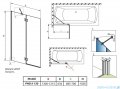 Radaway Essenza Pnd II parawan nawannowy 130cm lewy szkło przejrzyste 110002130-01-01L