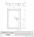 Radaway Doros D Compact Stone brodzik 90x80 kaszmirowy SDRD9080-05-84S