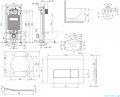 Deante Silia podtynkowy zestaw WC z miską + deską wolnoopadającą + przycisk chrom CDLS6ZPW