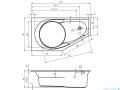 Riho Yukon wanna asymetryczna 160x90cm z hydromasażem Air prawa B008008005