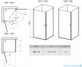 Ravak Chrome CRV1 drzwi prysznicowe 1/2 90cm białe transparent 1QV70101Z1