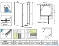 Radaway Kabina prysznicowa Almatea Kdj 80x100 prawa szkło przejrzyste + brodzik Doros D + syfon 32149-01-01NR