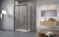Radaway Idea Black Kds kabina prysznicowa 120x120 lewa czarny mat/szkło przejrzyste 10115120-54-01L/10117120-01-01