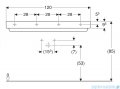 Geberit One CleanDrain Umywalka prostokątna 120x48cm KeraTect 505.047.00.1