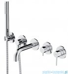 Omnires Y bateria wannowa 5-otworowa podtynkowa z krótką wylewką chrom Y1237/1SCR