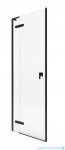 Roca Metropolis drzwi prysznicowe 120x200cm przejrzyste profile CZARNY MAT AMP0812016M