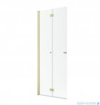 Radaway Nes 6 KDD B Brushed Light Gold kabina walk-in 80cm lewa szczotkowane jasne złoto szkło przejrzyste 10024080-98-01L