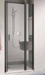 Vitalle NOLA drzwi wahadłowe 1-skrzydłowe z polem stałym prawe 110 cm czarne VN1GR110203PK