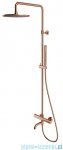 Omnires Y zestaw prysznicowo-wannowy natynkowy termostatyczny miedź szczotkowana Y1234CPB
