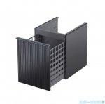 Oristo Etna szafka niska z koszem Ryflowana 40x50x45cm Czarny Mat OR52-SN1S-40-8R