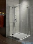 Radaway Kabina prysznicowa Almatea Kdd 80x90 szkło przejrzyste + brodzik Doros D + syfon 32187-01-01N