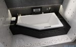 Riho Geta wanna asymetryczna 160x90cm lewa nóżki+syfon BA87/09/AMC55