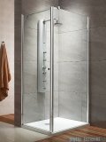 Radaway Eos KDJ kabina prysznicowa 80x80 lewa szkło intimato + brodzik Delos C + syfon 37513-01-12NL