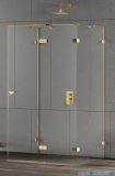New Trendy Eventa Gold Shine kabina prysznicowa przyścienna 100x90x200 przejrzyste Prawa Złoty połysk EXK-4807