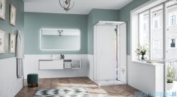 Novellini Glax 1 2.0 kabina z sauna parową 80x80 srebrna G21A89T5-1BB