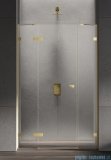New Trendy Eventa Gold Shine drzwi wnękowe pojedyncze z dodatkową ścianką 110x200 cm przejrzyste lewe Złoty połysk EXK-4681