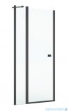 Roca Capital drzwi prysznicowe CZARNY MAT 120x200cm przejrzyste AM4612016M