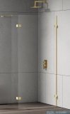 New Trendy Eventa Gold Shine kabina walk-in 70x200 cm jednoelementowa z dodatkową ścianką przejrzyste Złoty połysk EXK-4850