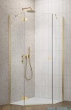 Radaway Essenza Gold Ptj kabina pięciokątna 90x80cm lewa szkło przejrzyste 1385010-09-01L/1385053-01-01