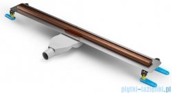 New Trendy Visio Slim Copper odpływ liniowy z rusztem szczotkowanym w kolorze miedzi 90x3,2 cm OL-0099